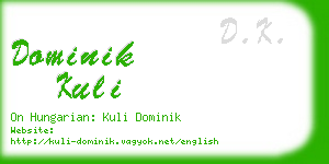 dominik kuli business card